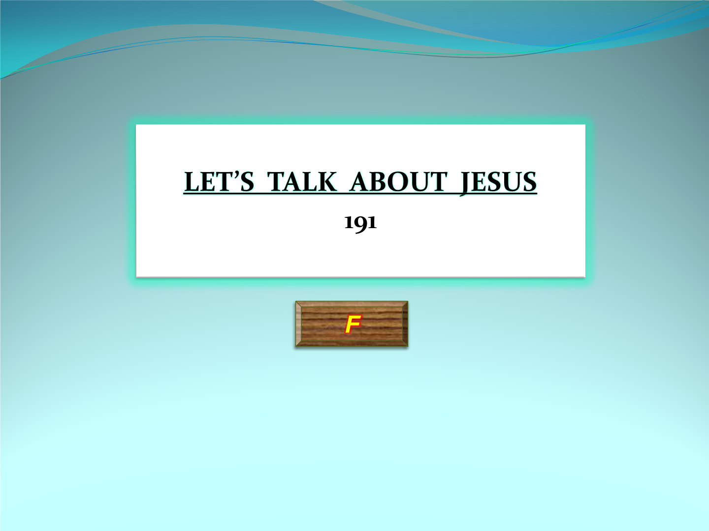 Let's talk about Jesus(full)  191