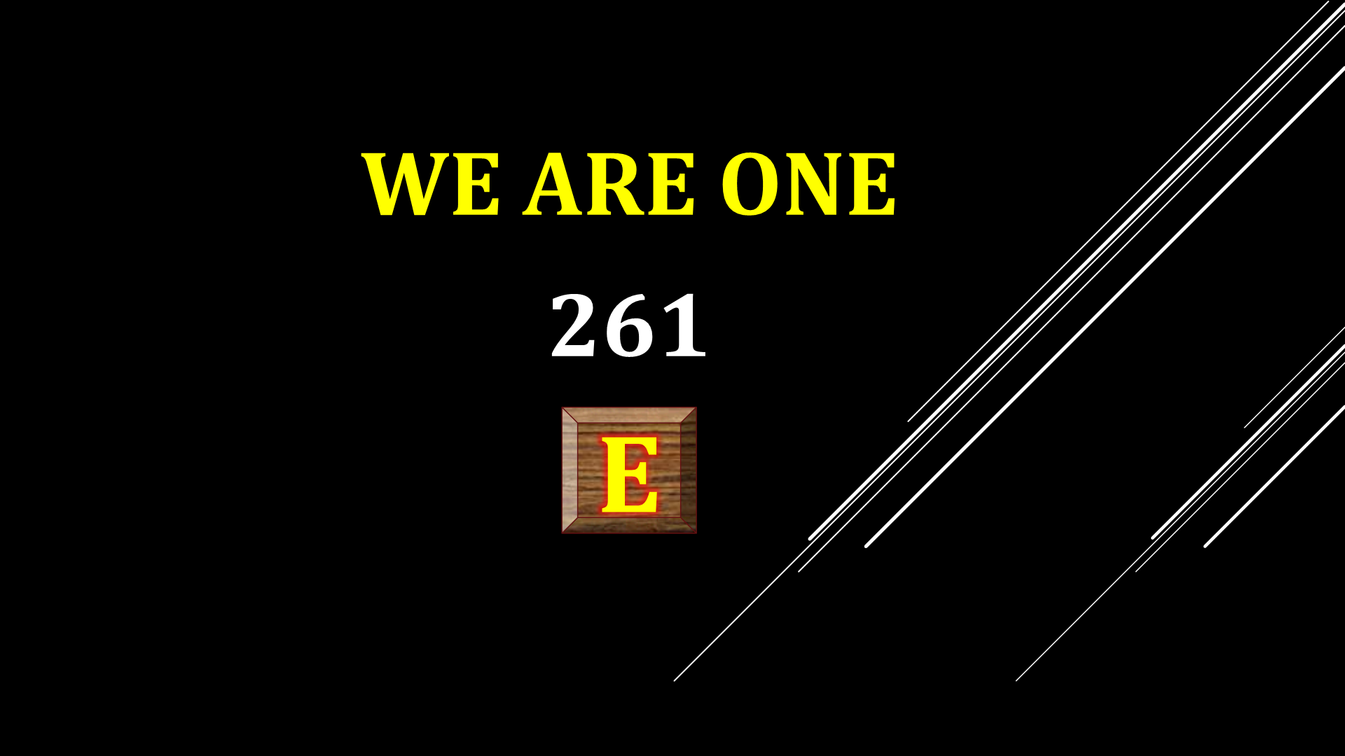We're one  261
